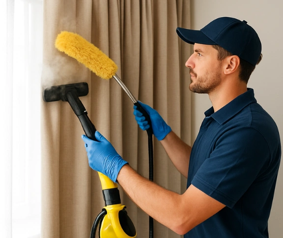 Trusted curtain steam cleaning technician Matty Curtain Cleaning sunday-creek-vic QLD