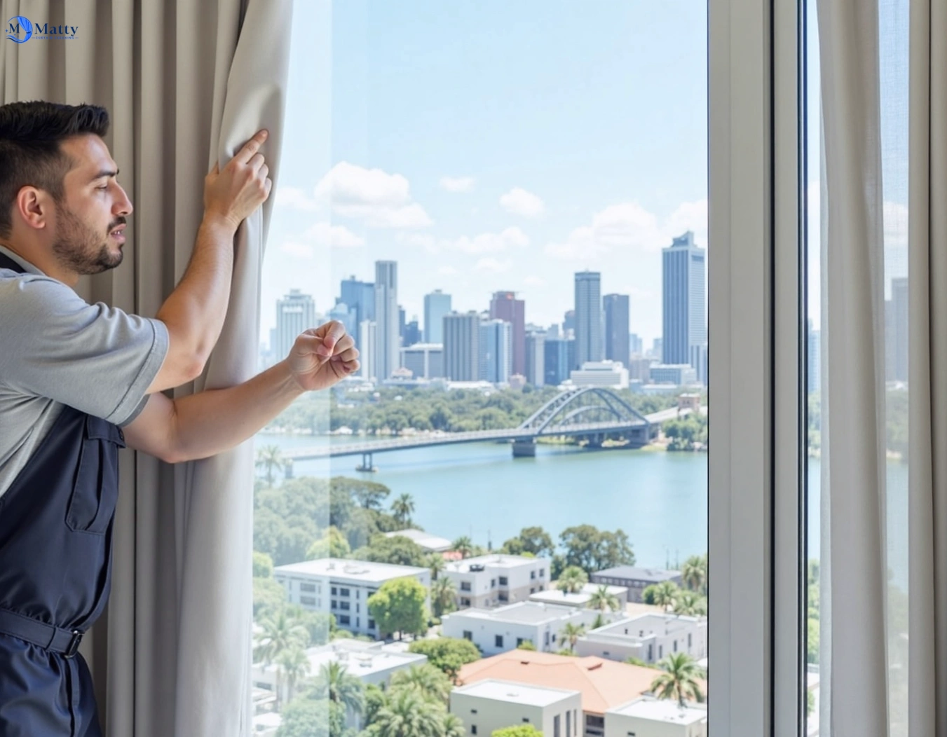 Professional curtain steam cleaning service sunday-creek-vic QLD by Matty Curtain Cleaning